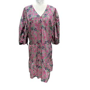Sundry Floral Dress‎ Sz 3 Large Floral Midi Cotton Boho Cottage Peasant Prairie